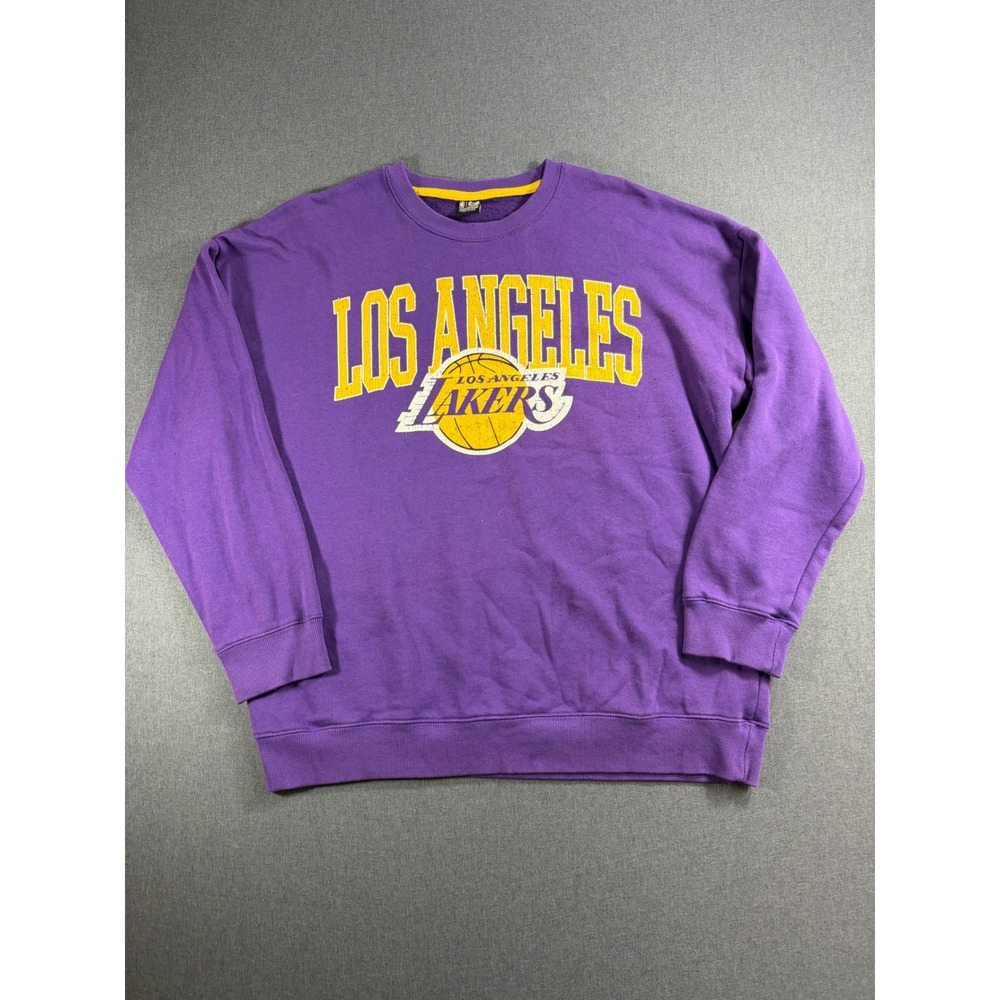 Ultra Game NBA Los Angeles Lakers Sweatshirt Mens XL Purple Crew Neck Fleece